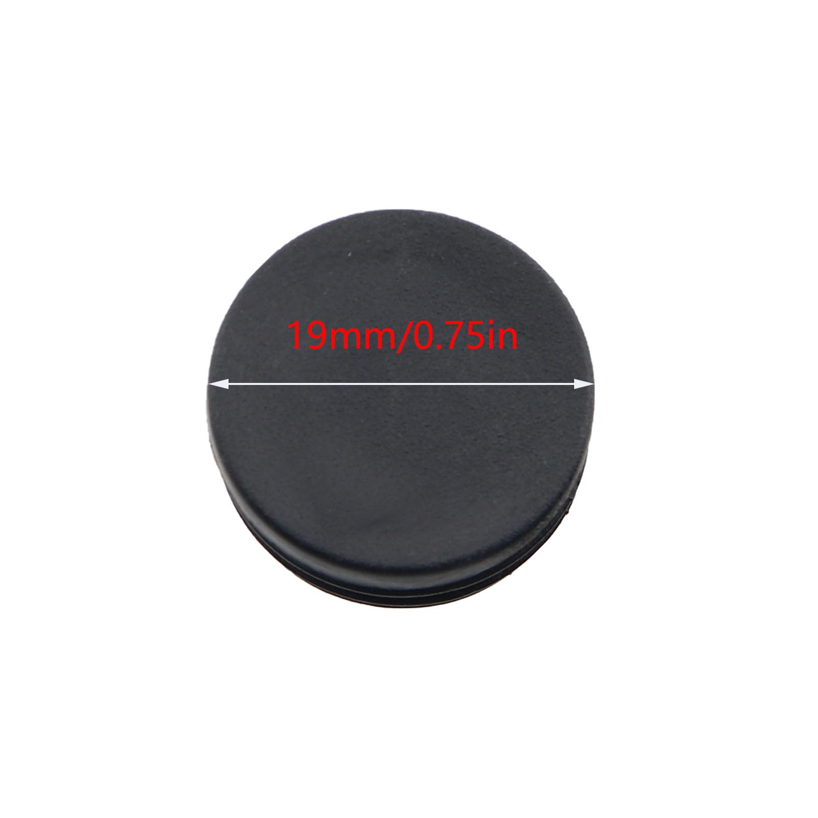 Guifeng 16PCS 3/4 Inch Black Plastic Round Head Tube Plug Tube End Cap Chair Furniture Closure Cover Foot Pad Furniture Decorative Plug Suitable for Table Chair Ladder Shelves Fence Railings