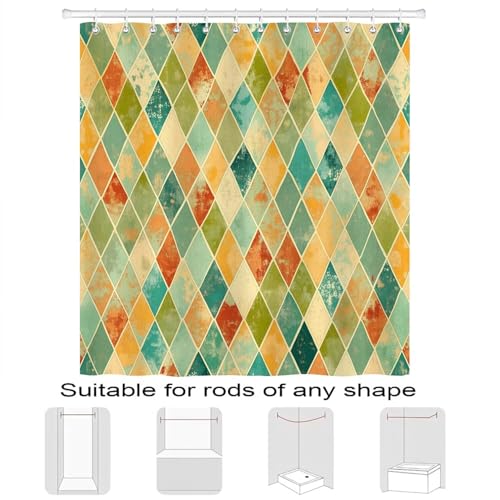Rideau de douche anti-adhérence avec ourlet lesté en tissu polyester - 8