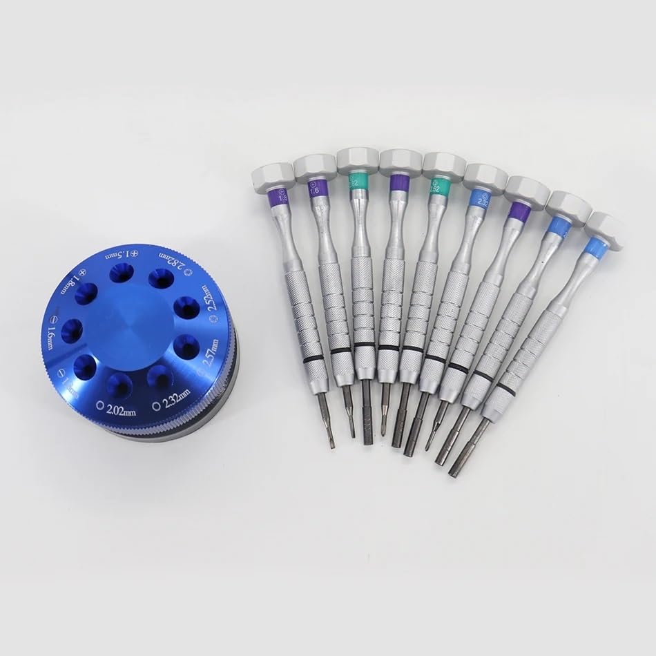 Optical Repair Screwdriver Nut Driver Set Professional Screwdriver Easy to use for Glasses,Watches etc 8pcs, WHITE, MINZIHAO6666