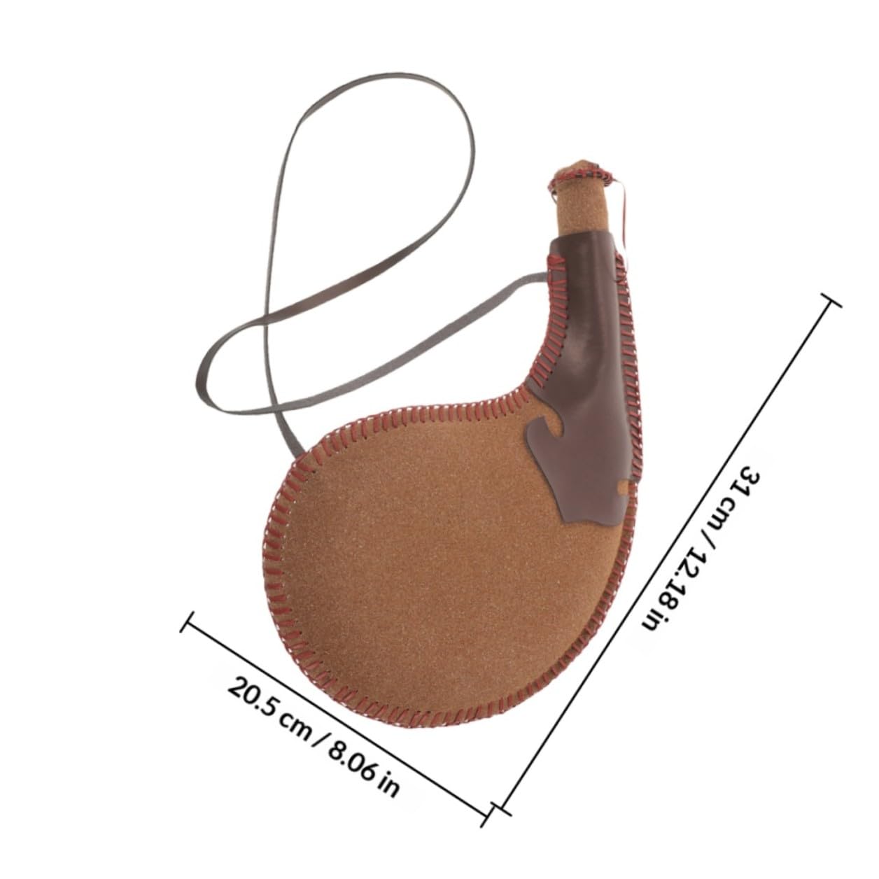 PU Leder Bota Wasserbeutel 2 Stück 30cm Traditionelle Feldflasche für Wandern und Festival Tragbare Trinkwasser Aufbewahrungstasche Zufällige Farbe