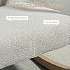 HOMCOM Mecedora Tapizada en Borreguito Silla Mecedora con Patas de Madera de Caucho y Reposabrazos Sillón Relax Carga 150 kg para Dormitorio Salón Gris #2