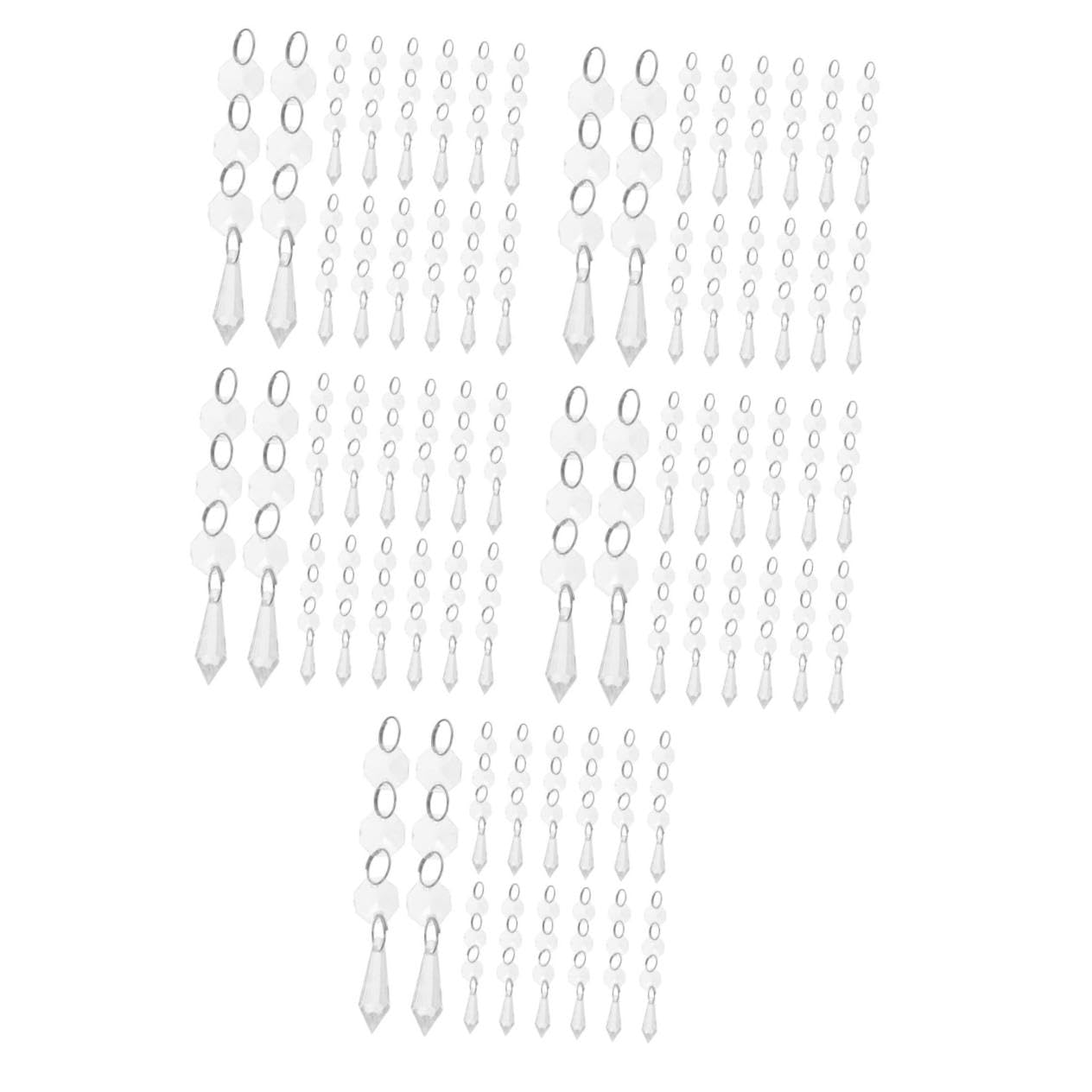 Cabilock 5 Sätze Hängende Kristalldekoration Transparente Oktagonperlen Für Hochzeiten Partys Und Weihnachtsbaum Deko Leicht Und Pflegeleicht Vielseitig Einsetzbar 20 Stück * 5