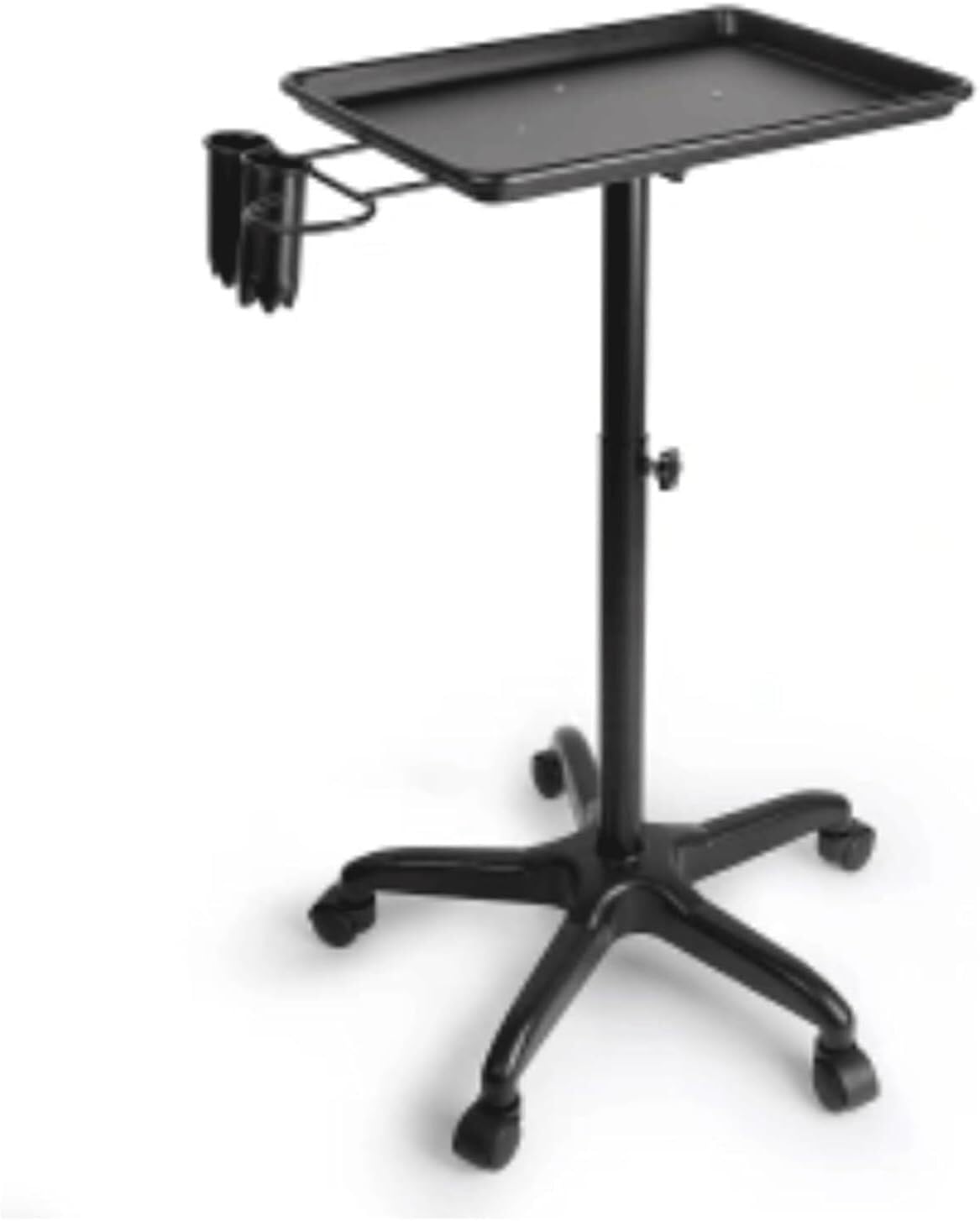 SSDDLZEQ Mobile Salon Station, Salon Rolling Cart Aluminium Salon Trolley Hair Salon Instrument Tray Trolley Cart With Wheels For Beauty Barber Salon Cart(Schwarz,B)