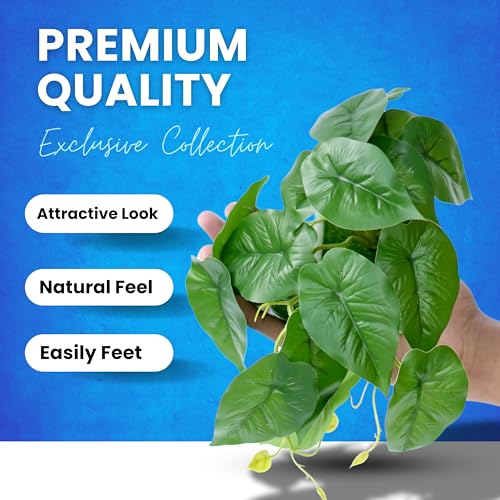 Image of Natural Look Artifical Green Plants with Pot for Decoration | Size - 23W x 15H | for Gifting, Home, Bedroom, Garden, Balcony, Office Corner, Living Room, New Year, Wedding Decoration Items