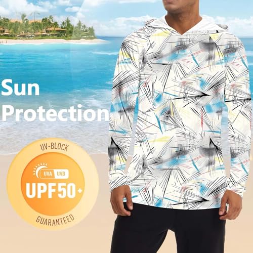 Men's Sun Protection Hoodie Shirt UPF 50+ Long Sleeve Rash Guard Outdoor Fishing Lightweight Camo Quick Dry UV Shirts 5