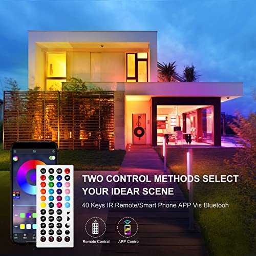 PSTAR Led Strip Lights 15m, Led Lights with App Control Remote, Smart Music Sync Color - Image 2