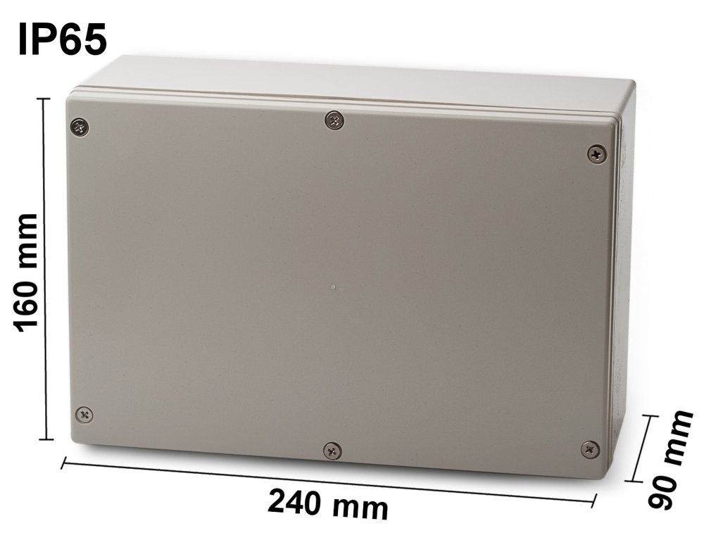 ABS Leergehäuse 240x160x90mm Industriegehäuse IP65 Kunststoff Gehäuse Box Kasten