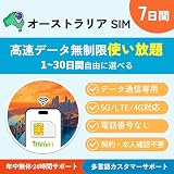 【オーストラリア sim】7日間 高速データ無制限使い放題 本人確認不要 TikTok対応 データ通信専用 プリペイドSIMカード 5G/4G/LTE対応 mewfi