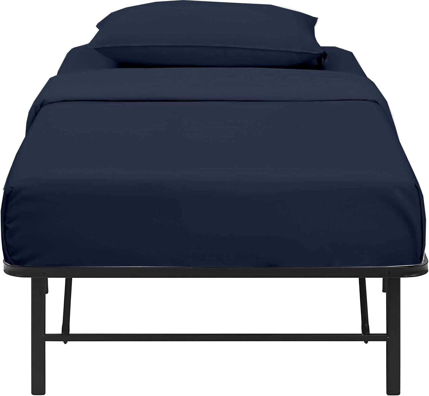 Microfiber RV Sheet Sets, 72x75 Short King, Navy Blue Solid