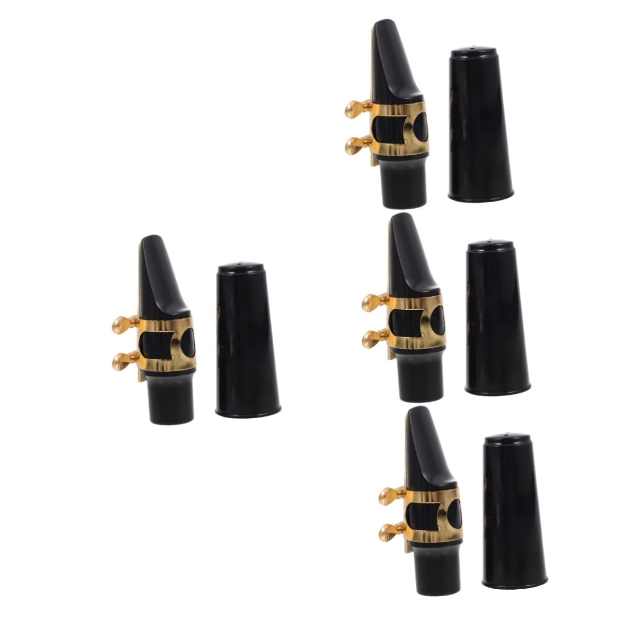 ibasenice 4sätze Alto Saxophon Zubehör Mit Mundstück Kappen Und Polstern Hochwertige Kunststoffteile Für Verbesserten Und Optimale Spielbarkeit Für Altsaxophonisten Und Musikliebhaber