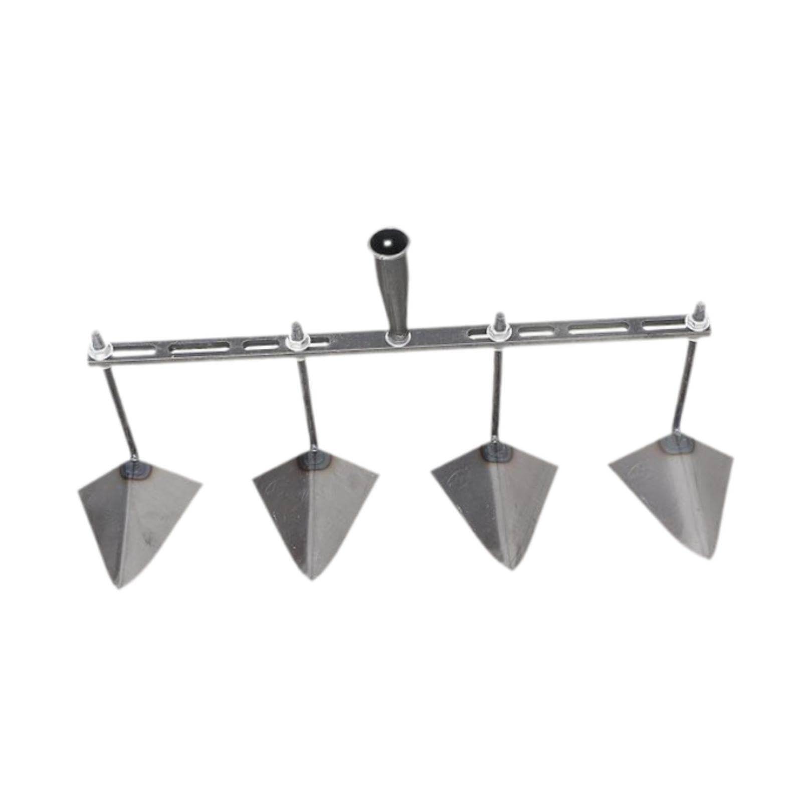 Houe de Jardin, Tête Triangulaire, Outil de Jardin, Houe à Main, Distance Réglable pour Ameublir, Planter, Débutants, Cultiver, 60 Cm à Quatre Têtes