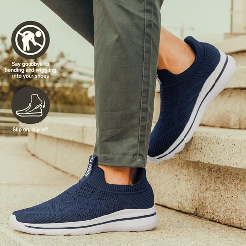 Men's Hands-Free Slip On Sneakers | Laceless Walking Shoes for Gym/Travel/Office4