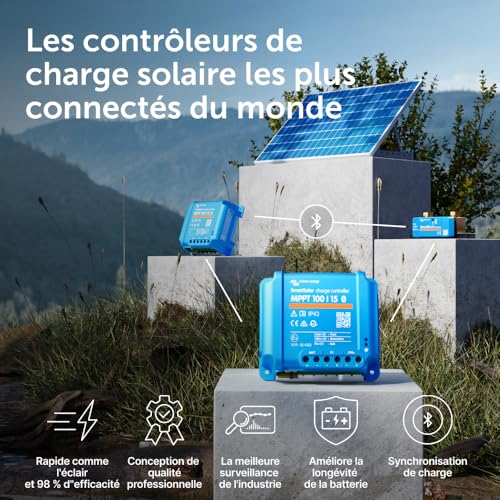 Contrôleur MPPT 100V 15A évite les batteries déchargées grâce au Bluetooth