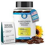 TRUEMED Organic Sunflower Lecithin 1200 mg – Sunflower Lecithin Breastfeeding Supplement for Moms – Supports Milk Flow, Clogged Duct Relief, Brain & Liver Health – Soy-Free, Non-GMO – 100 Softgels