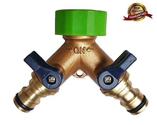 Preisvergleich Produktbild PURETIME 4-Wege-Gartenschlauch zu Schlauchverbinder, strapazierfähiger Gartenschlauch-Wasserteiler, mit integriertem Abschaltventil (2 Ways)