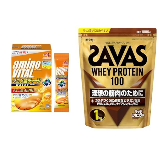 �A�~�m�o�C�^�� �y�Z�b�g�����z ���̑f �N�G���_�`���[�W�E�H�[�^�[ �������� 24�{���� �N�G���_ 4500mg �A�~�m�_ 1500mg BCAA �X�|�[�c�h�����N ���� ���ɗn���₷��+�U�o�X(SAVAS) �z�G�C�v���e�C��100 ���b�`�V���R���� 1�s