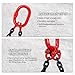 SENKEYFE 2 Ton Chain Sling 1/4 Inch x 5 Ft Lifting Chains 2 Legs Industrial Grab Hooks 4400LBS Capacity Lifting Slings G80 Alloy Steel Engine Chain Hoist Lifts for Cargo Security Towing and Handling