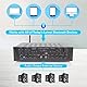 Pyle PTA44BT Karaoke-Bluetooth-Verstärker, kabellos, 4-Kanal-Stereo-Audio-Heimkino-Lautsprecher, Sound-Leistungsempfänger mit AUX-IN, UKW, Cinch-Subwoofer-Lautsprecher, Ausgang, USB, Mikrofon in mit