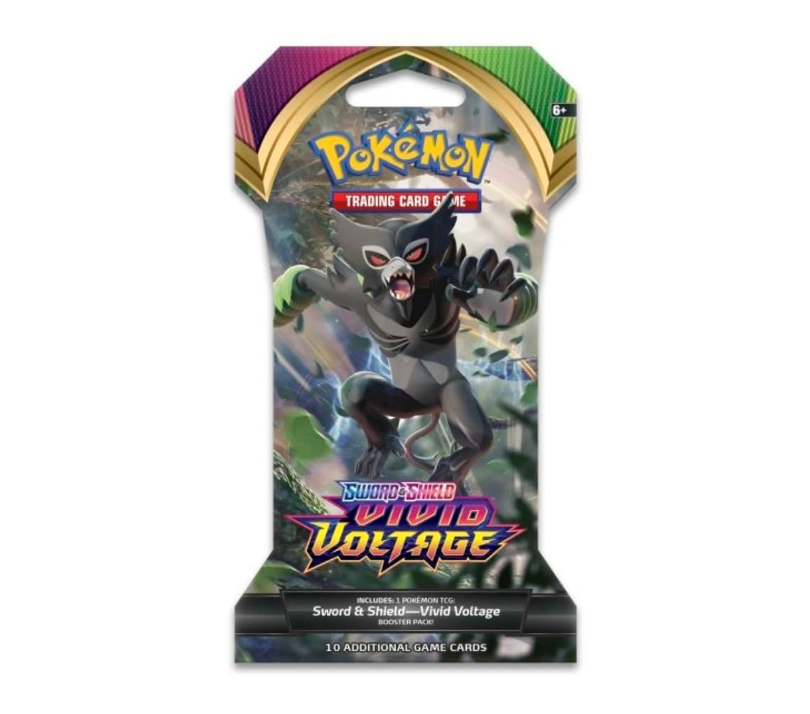 Amazon.com: Pokemon Sword & Shield Vivid Voltage Sleeved Booster