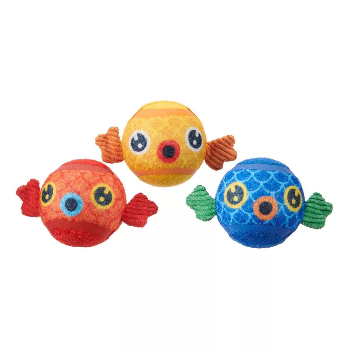 Barkbox Dog and Puppy Toy Guppies Trio of Tennis Balls for Tough Chewers Fun Fetch and Perfect for