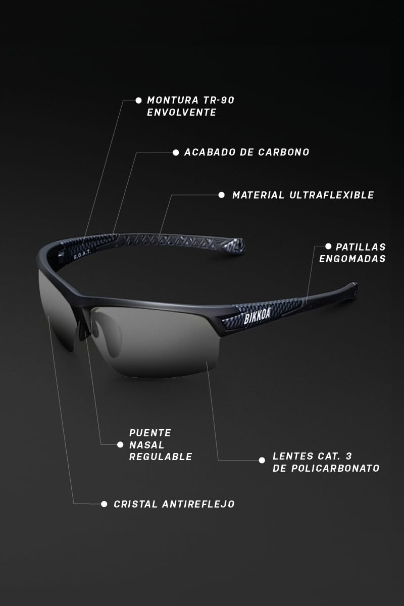 GOAT Padelbrille mit photochromen Gläsern, Padel Tennis Zubehör
