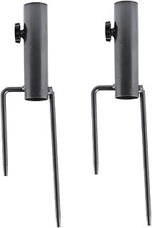 Gogogmee Guarda-sol Para Carros 2 Pçs Guarda-Chuva De Carro Elétrico Âncora Guarda-Chuva De Aço Base Guarda-Chuva Sombra Para Guarda-Sol Âncora De Chão Guarda-Chuva Poste Âncora