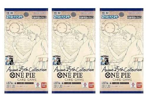 Anime 25th Collection (EB-02) 3X Booster | OP Card Game | 6 cartas por pack | Japonés | Con Heartforcards® Protección de envío
