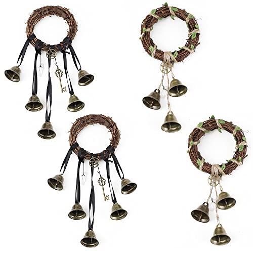 Windspiele für Draußen Metall - Hexenglocken zum Aufhängen an Türen - 4 Packungen Hexenwindglocken Cover