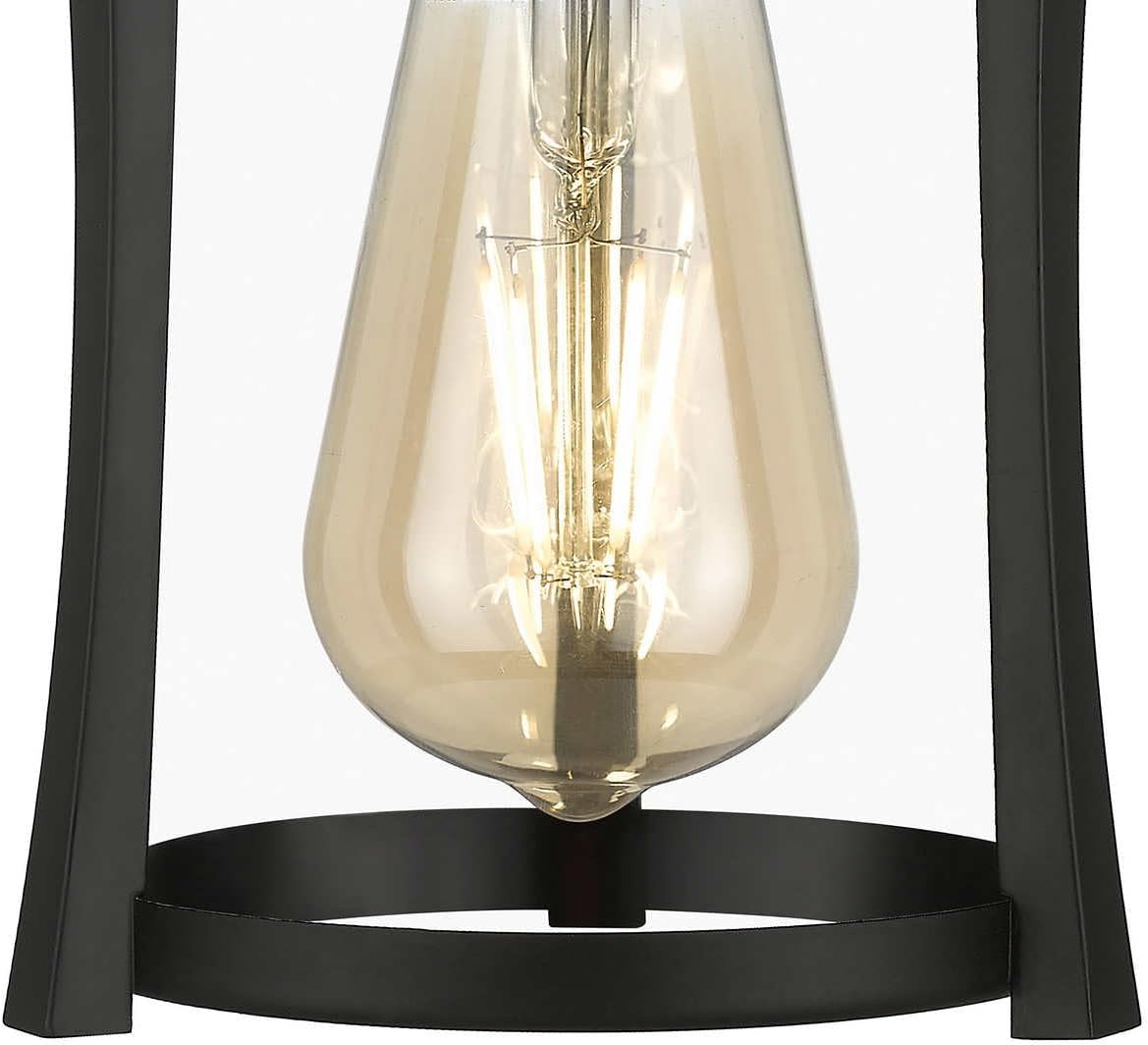 Matte Black Glass LED Pendant Light