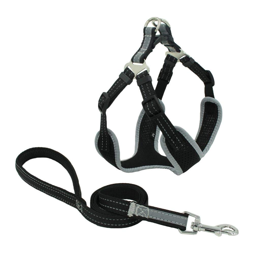 NX Ceinture de sécurité respirante pour chien en été, ceinture de sécurité sans laisse pour chiots de petite/moyenne taille qui se reflète la nuit, fournitures pour animaux de compagnie, L Poitrine 61