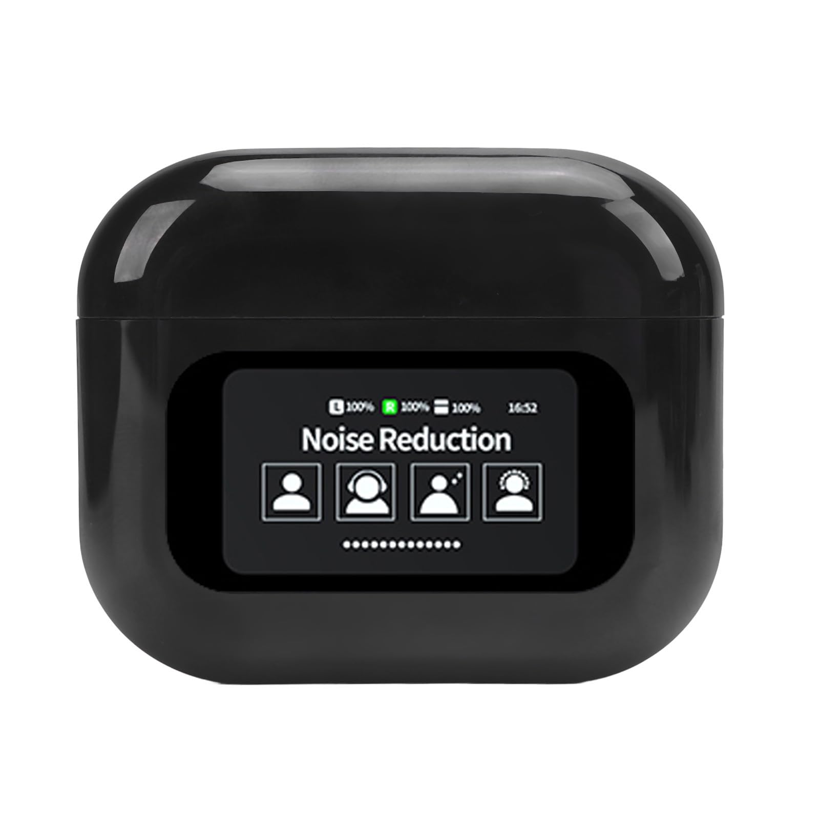 Generic Auricolari di Traduzione Bluetooth con Cancellazione del Rumore Touch Control Traduzione Online per Viaggiatori e Appassionati di Lingue, 2 Auricolari + Custodia di Ricarica (BLACK)