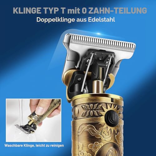 YiLFo Haarschneidemaschine Profi Barttrimmer Herren, Barber Rasierer Herren Elektrisch...