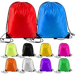 Mochila Cuerdas Infantil, Mochila Saco, 10 Pieza 10 Colores Mochila Cuerdas, Bolsa de Cuerdas Adecuado para Gimnasio Escuela Deportes Viajes Camping Natación