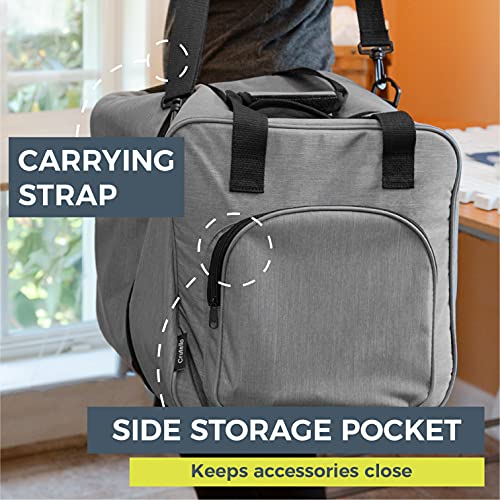 Crutello Sewing Machine Case - Universal Carrying Bag with Storage Pockets Compatible with Serger, Brother Sewing Machines, Measuring 13.75\" x 12\" x 13.5\"