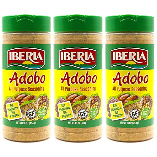 Iberia Adobo All Purpose Seasoning, Without Pepper, 16 oz (Pack of 3)