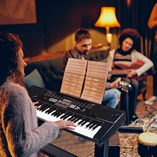 GOPLUS 61 Touches Piano Numérique Enfant Clavier Électrique pour Débutants avec Tabouret Réglable en Hauteur,2 Modes d… - Les Beatles, Paul McCartney, John Lennon, RIngo Starr, George Harrison GOPLUS 61 Touches Piano Numérique Enfant Clavier Électrique pour Débutants avec Tabouret Réglable en Hauteur,2 Modes d… – Image 2