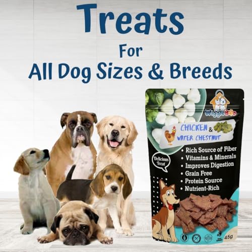 Image of Chicken & Water Chestnut Dog Treat | Protein Rich | Fiber Rich | Crunchy Healthy Snacks | 45g