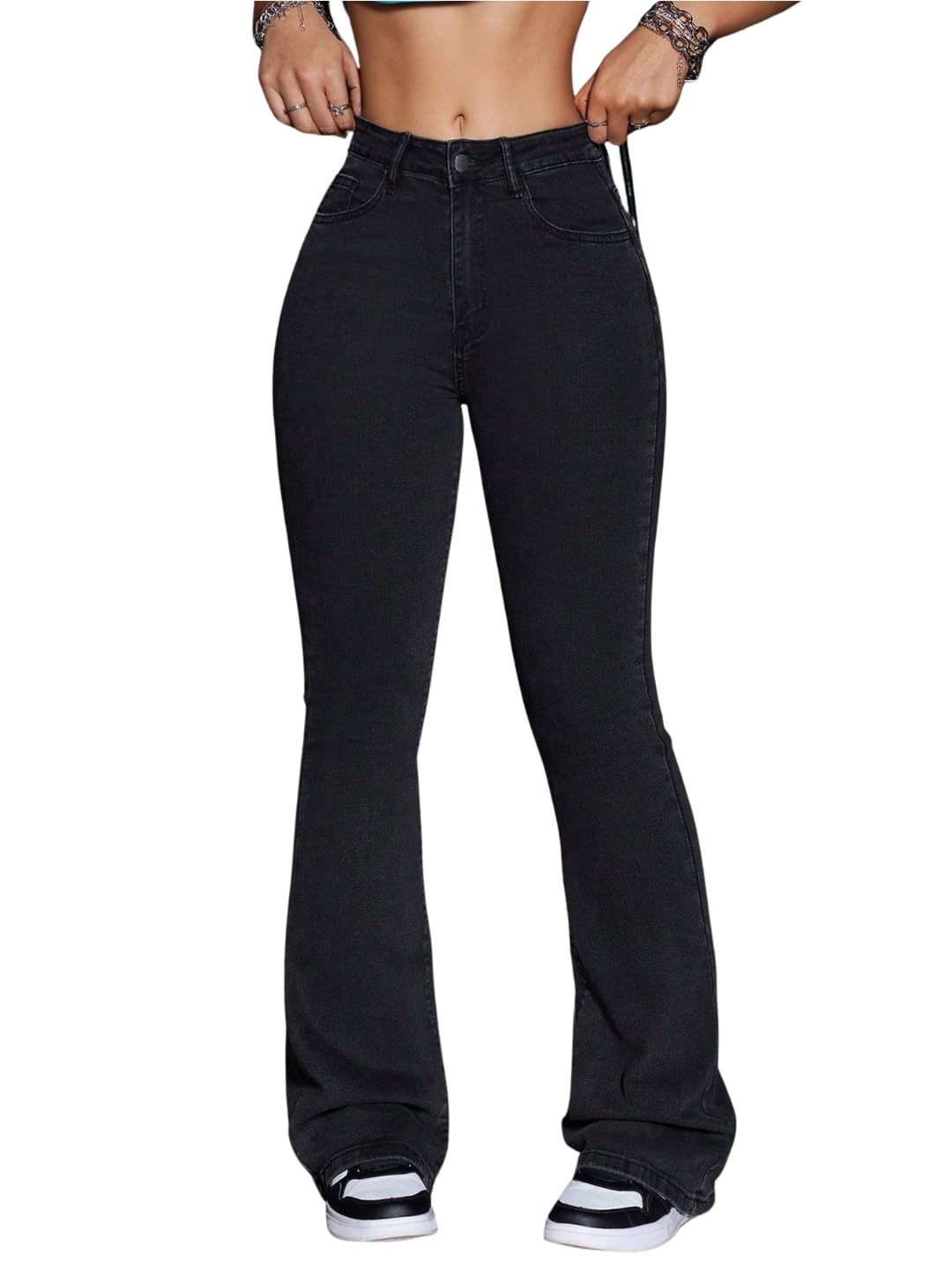 glossia Plus Size Jeans for Women | High Waist Stretchable Bell Bottom Bootcut Flared | Butt Lifting Tummy Control | Ladies Denim 26-38-picture-42