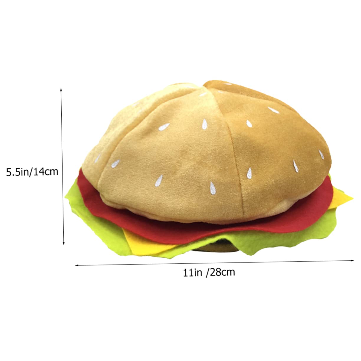 4piezas Sombrero De Hamburguesa Decorativo Para Fiestas y Halloween Gorro Ligero De Comida Rápida Accesorio Divertido Para Fotos y Disfraces Diseño Cómodo y Adecuado