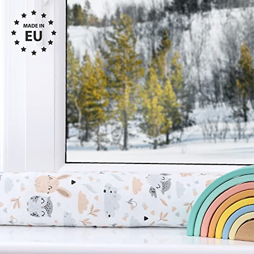 Totsy Baby Seitenschläferkissen Bettschlange Body Pillow 200 cm Baumwolle - Kopfkissen lang Bettrolle Schlafkissen Nackenrolle Kissen Eulen – Bild 5