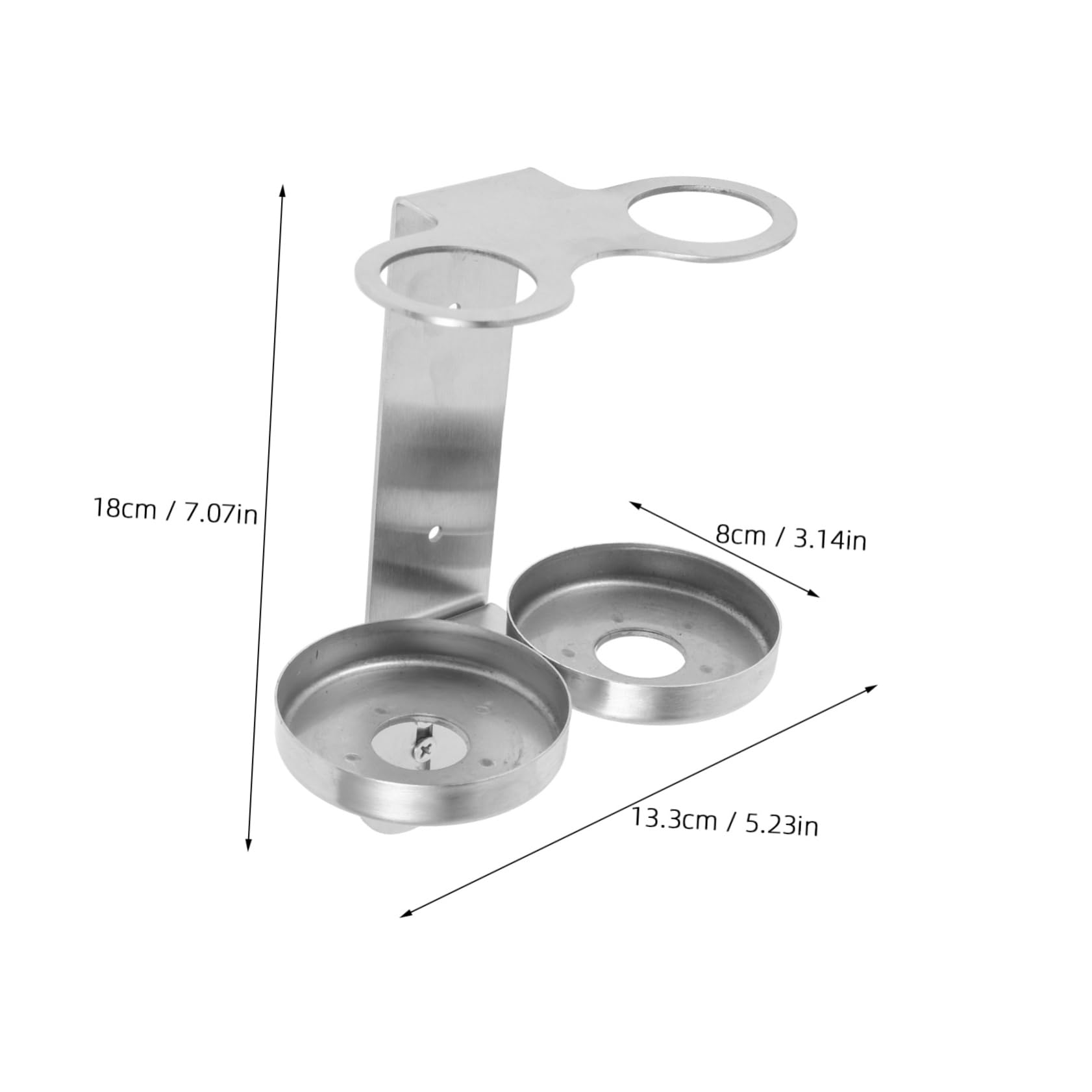 Cabilock Soporte de Pared Acabado Fino y Fácil Mantenimiento y Botellas de 6cm en Acero Inoxidable Plata para Dispensador de Jabón de Manos y Champú Adecuado para Ducha