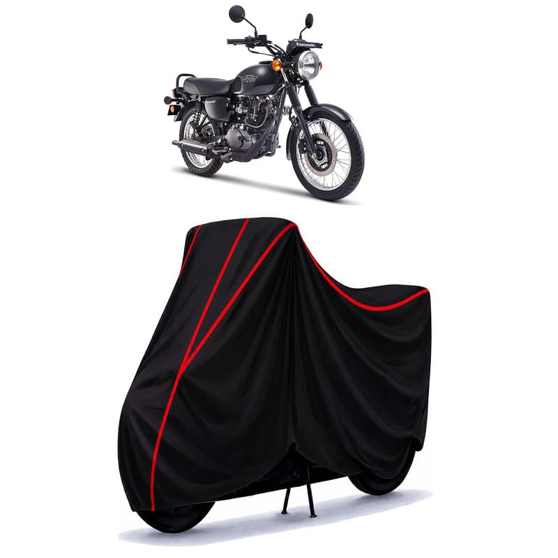 Image of W175 Water Resistant Bike Cover for All Motorcycles & Scooters | Heavy Duty Premium Taffeta Fabric | UV Protection, Dustproof, Scratchproof | All Weather Two Wheeler Body Cover with Elastic Bottom