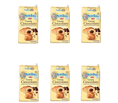 Mulino Bianco Croissants con Crema de Chocolate y Avellanas - 6 bollos - 300 g 6 EMBALAJE