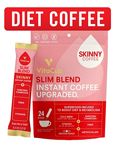 VitaCup Slim Instant Coffee Sticks | Diet & Metabolism | Garcinia & Fiber