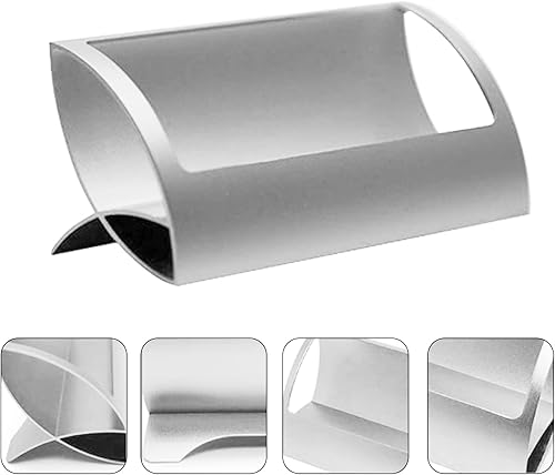 Miniatura 3 de Soporte para tarjetas de visita, soporte de metal para tarjetas de visita para escritorio, base antideslizante, soporte para tarjetas de visita de