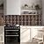 HOMETITUTE 20Pcs Hexagon Copper Black Tile Stickers Peel and Stick Decorative Tiles Waterproof Removable Sticker Tiles Backsplash Decals for Kitchen Bathroom Stair Riser Wall Covering 4x4 in(not 3D)