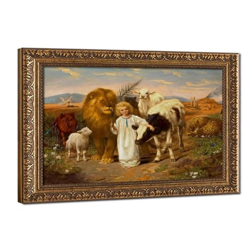 Poster Peace par William Strutt Toile Jésus 50x76 cm Cadre Suspendu