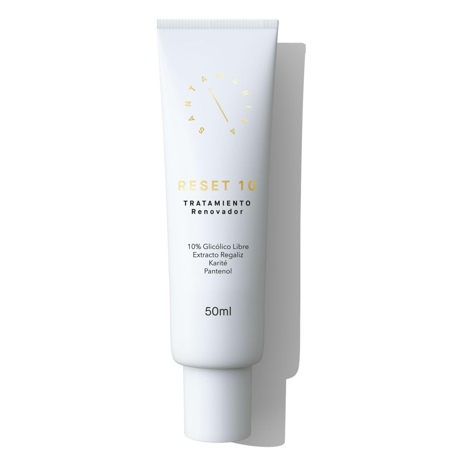 Santamarina Cosmetics Exfoliante Facial RESET 10 - Exfoliante con Acido Glicolico 10% Libre, Extracto de Regaliz, Karité y Pantenol - Todo Tipo de Piel - Combate las Arrugas e Imperfecciones - 50 ml