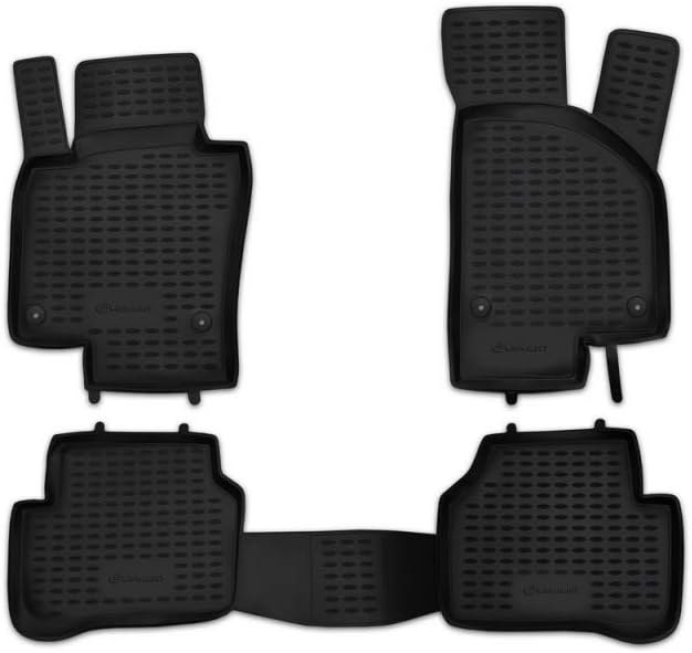 Element EXP.NLC.51.06.210n Tailored Premium Anti-Slip Rubber Mats Floor Mats for VW Passat B6 Year 05-20 Black