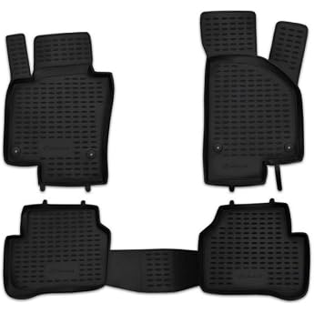 Element 3D Rubber Floor Mats for VW Passat B6 / VW Passat B7 2005-2015 100% Perfect Fit All-Weather Floor Mats Made of TPE High Edge Waterproof Non-Slip Odourless